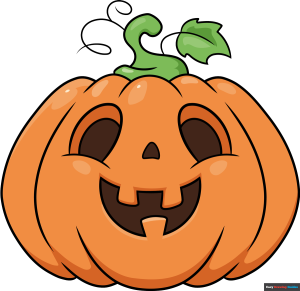 How to Draw an Easy Cartoon Pumpkin Featured Image