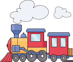 How to Draw an Easy Cartoon Train Featured Image