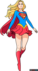 How to Draw Supergirl Featured Image