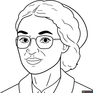 Free printable Rosa Parks coloring page
