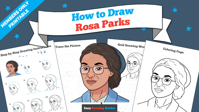 How to Draw Rosa Parks Printable Thumbnail