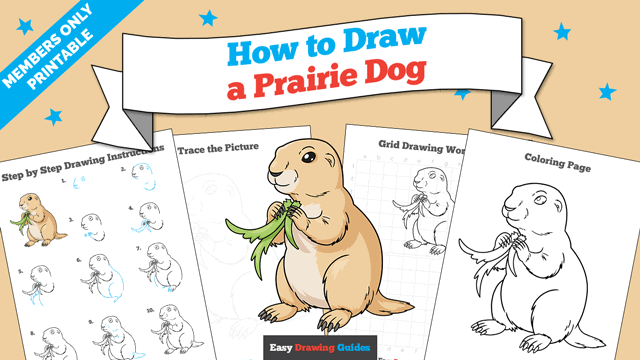 How to Draw a Prairie Dog Printable Thumbnail