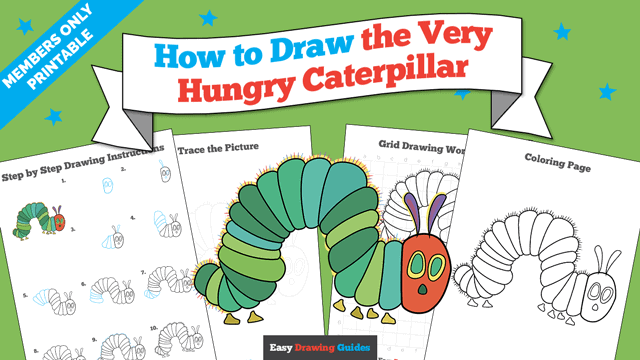 How to Draw the Very Hungry Caterpillar Printable Thumbnail