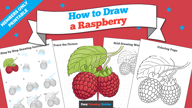 How to Draw a Raspberry Printable Thumbnail
