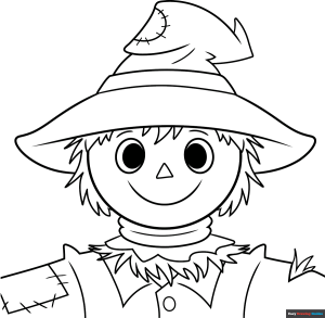 Free printable Scarecrow Face coloring page