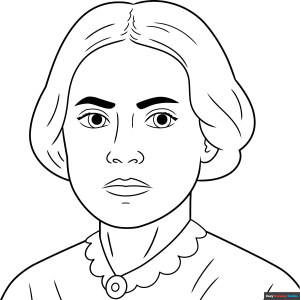 Free printable Susan B. Anthony coloring page
