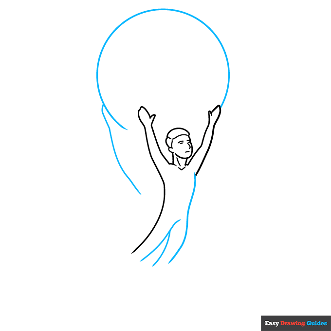 FIFA World Cup Trophy step-by-step drawing tutorial: step 3
