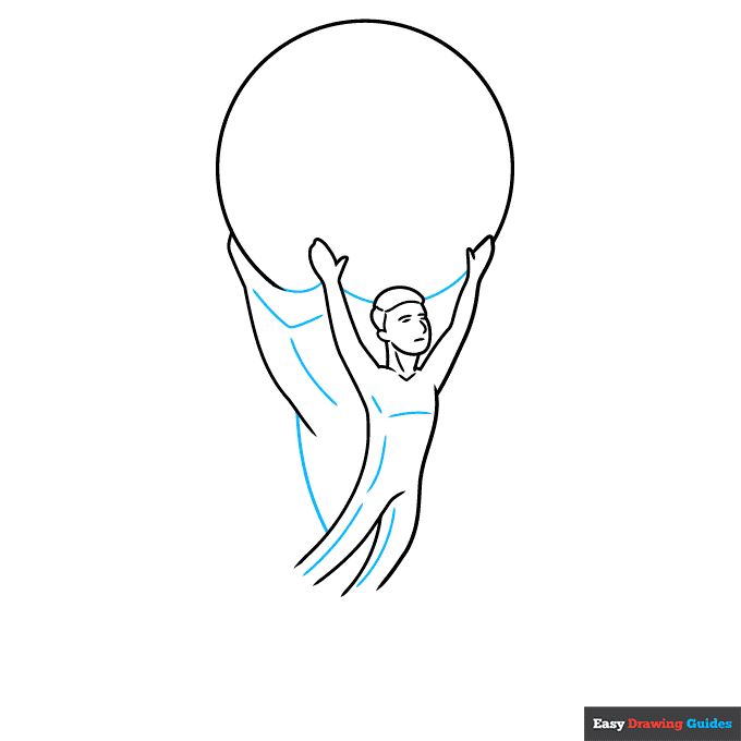 FIFA World Cup Trophy step-by-step drawing tutorial: step 4