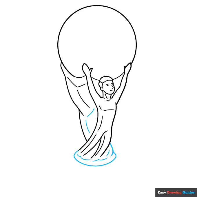 FIFA World Cup Trophy step-by-step drawing tutorial: step 5