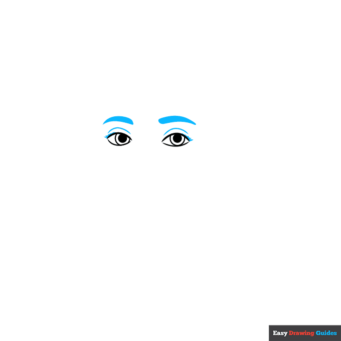 Hellen Keller step-by-step drawing tutorial: step 2