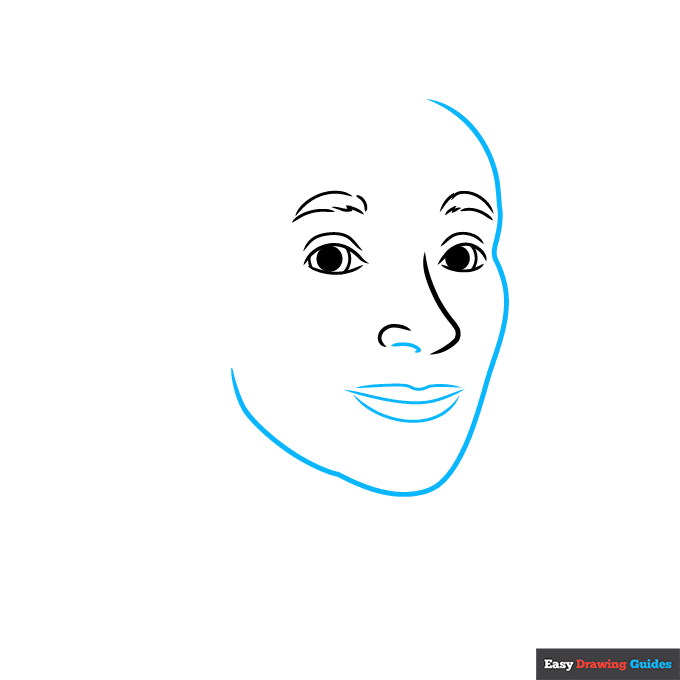 Jane Goodall step-by-step drawing tutorial: step 3