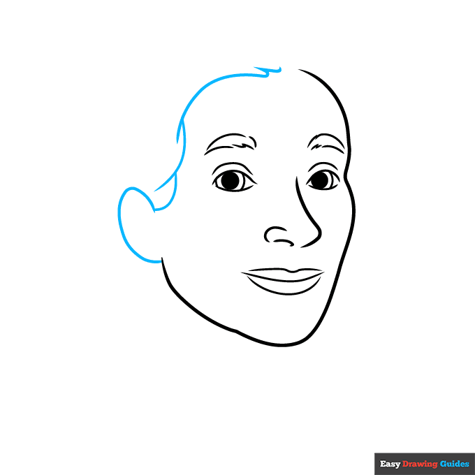 Jane Goodall step-by-step drawing tutorial: step 4
