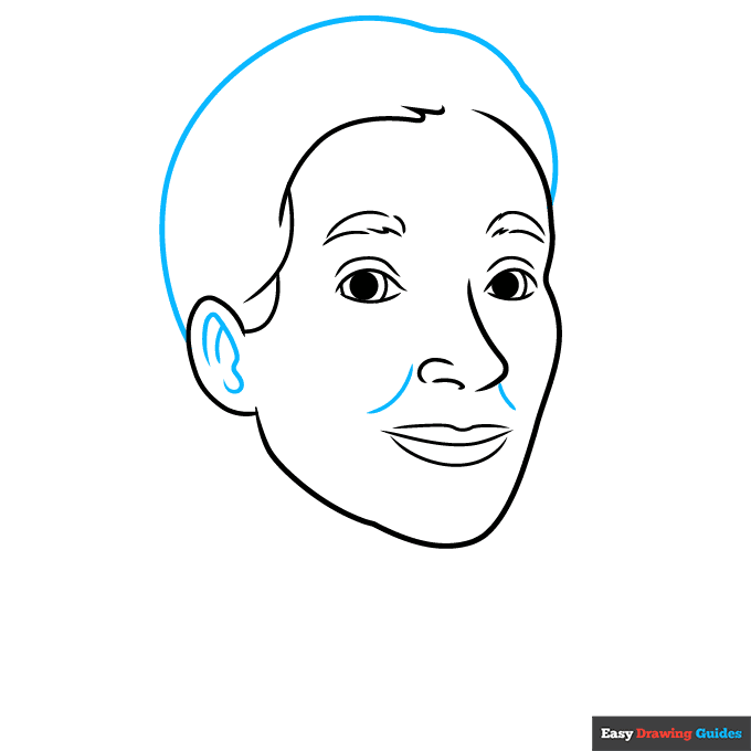 Jane Goodall step-by-step drawing tutorial: step 5