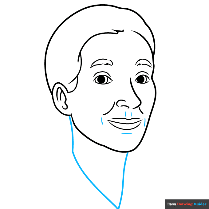 Jane Goodall step-by-step drawing tutorial: step 6
