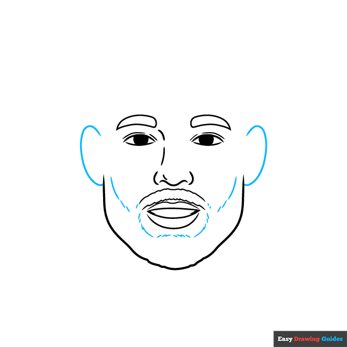 Neymar Jr step-by-step drawing tutorial: step 5