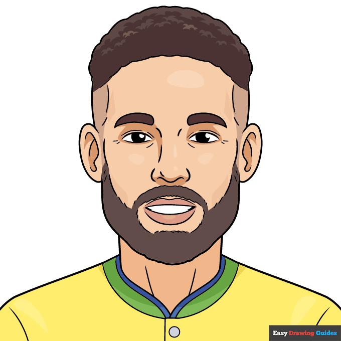 Neymar Jr step-by-step drawing tutorial: step 11