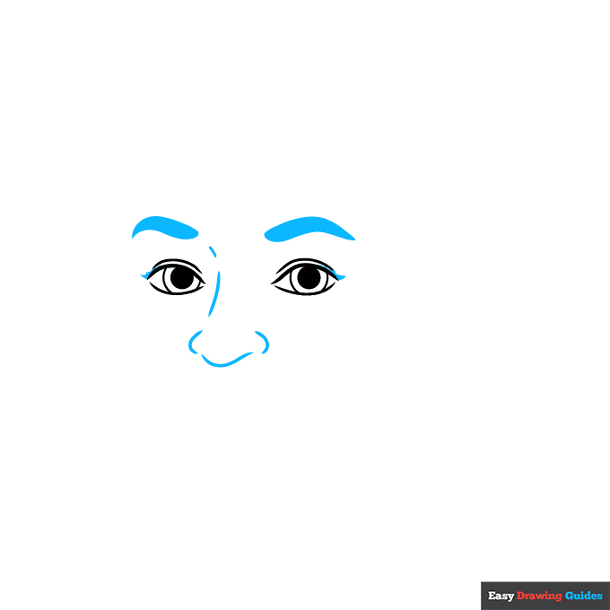 Rosa Parks step-by-step drawing tutorial: step 2
