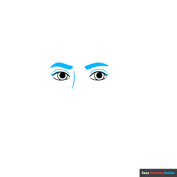 Susan B. Anthony step-by-step drawing tutorial: step 2