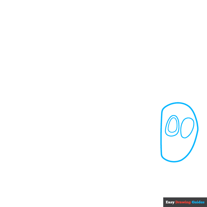The Very Hungry Caterpillar step-by-step drawing tutorial: step 1