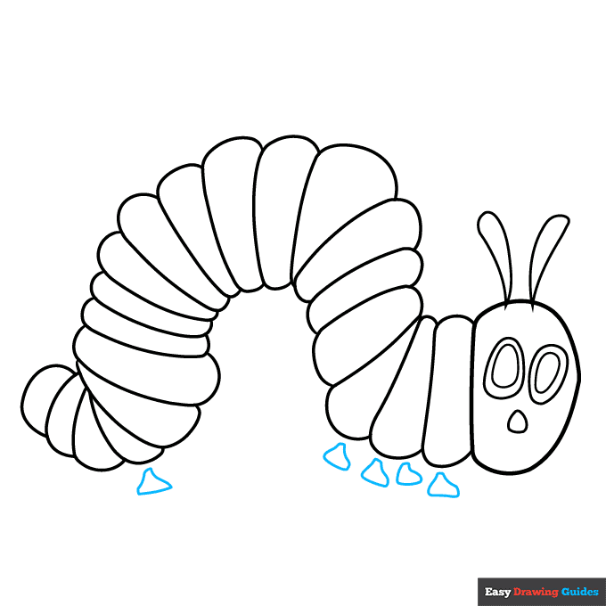 The Very Hungry Caterpillar step-by-step drawing tutorial: step 8
