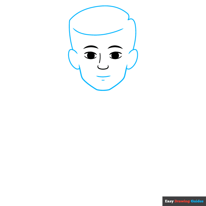 "Draw" in Sign Language step-by-step drawing tutorial: step 2
