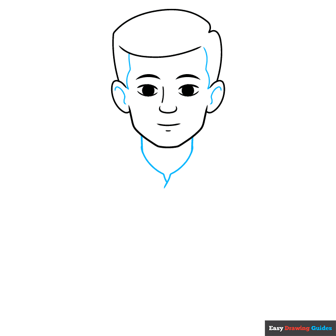 "Draw" in Sign Language step-by-step drawing tutorial: step 3