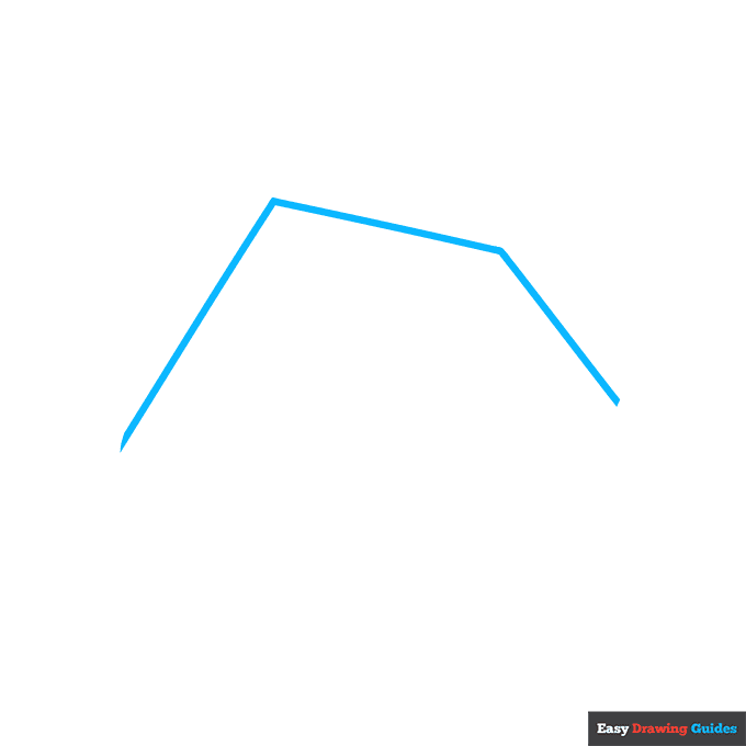 Dreidel step-by-step drawing tutorial: step 1