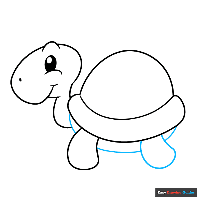 How to Draw an Easy Cartoon Turtle for Kids - Really Easy Drawing Tutorial
