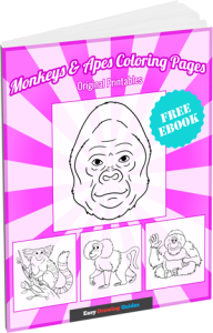 Monkey and Apes Coloring Pages 3D Cover Image