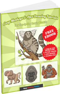 Monkey and Apes Drawing Tutorials - 3D eBook cover