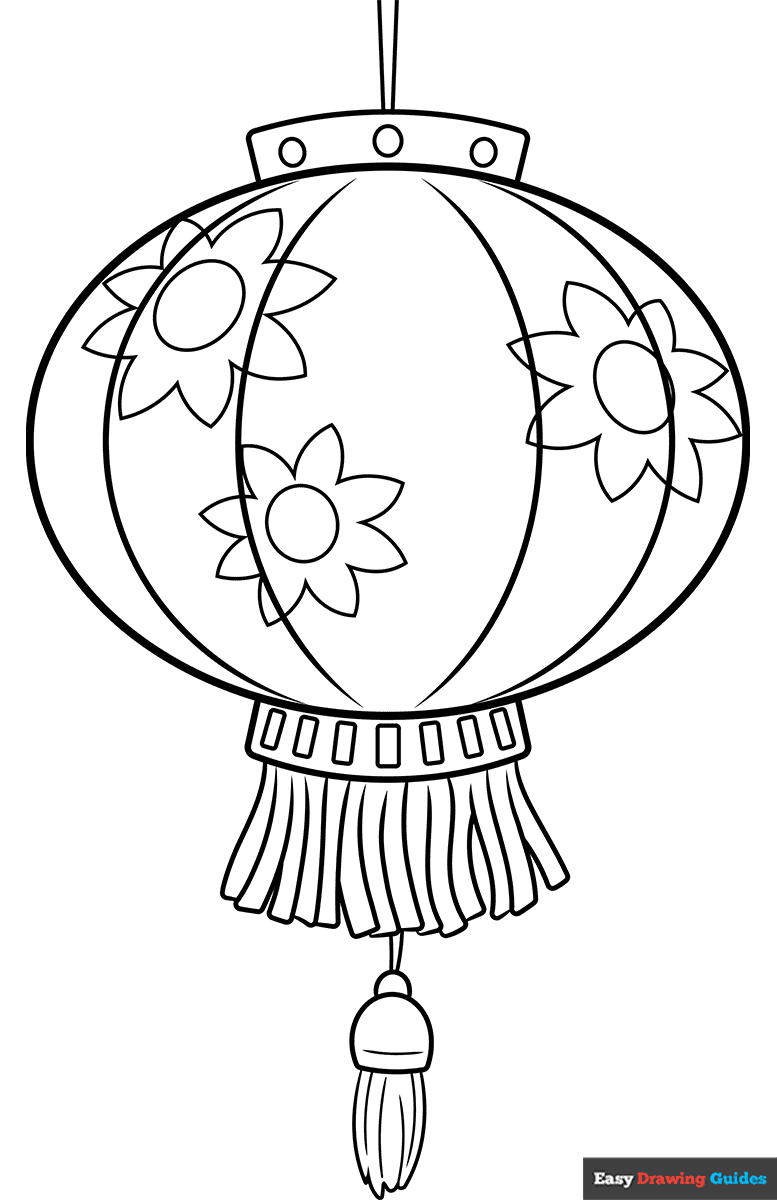 Chinese Lantern Printable Coloring Pages