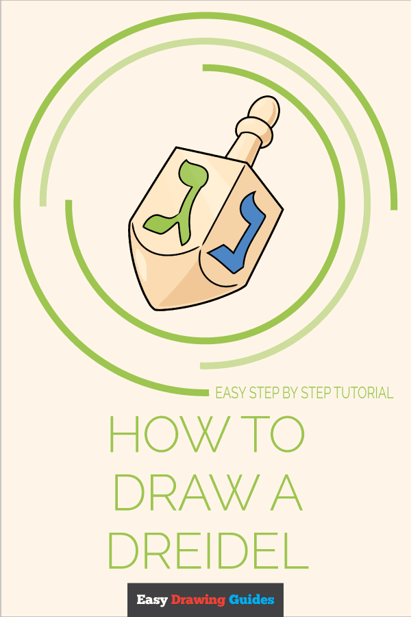 How to Draw a Dreidel Pinterest Image