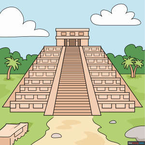 How to Draw a Mayan Temple Featured Image