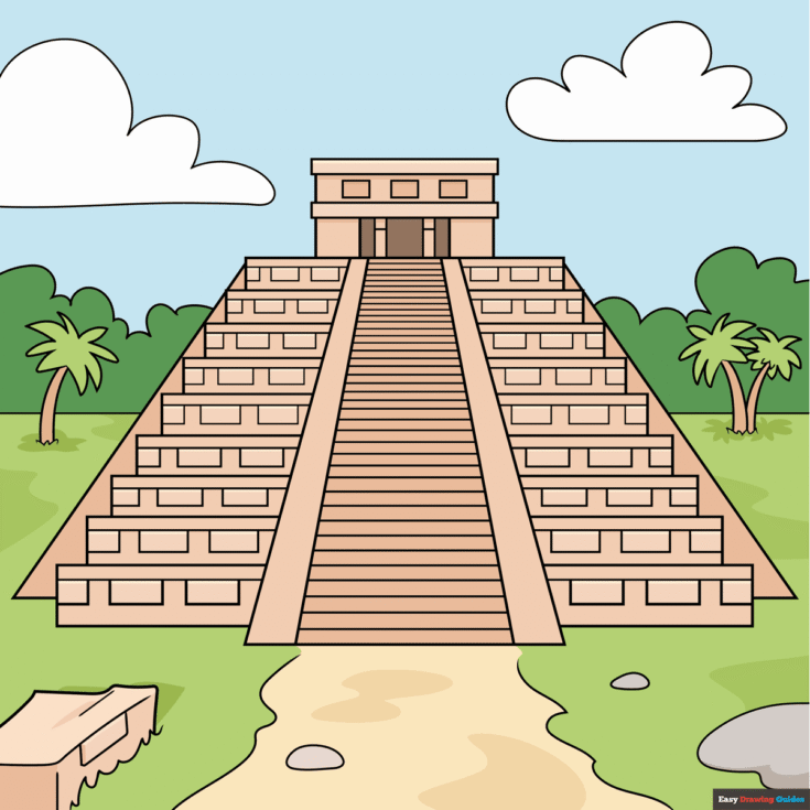 How to Draw a Mayan Temple Featured Image