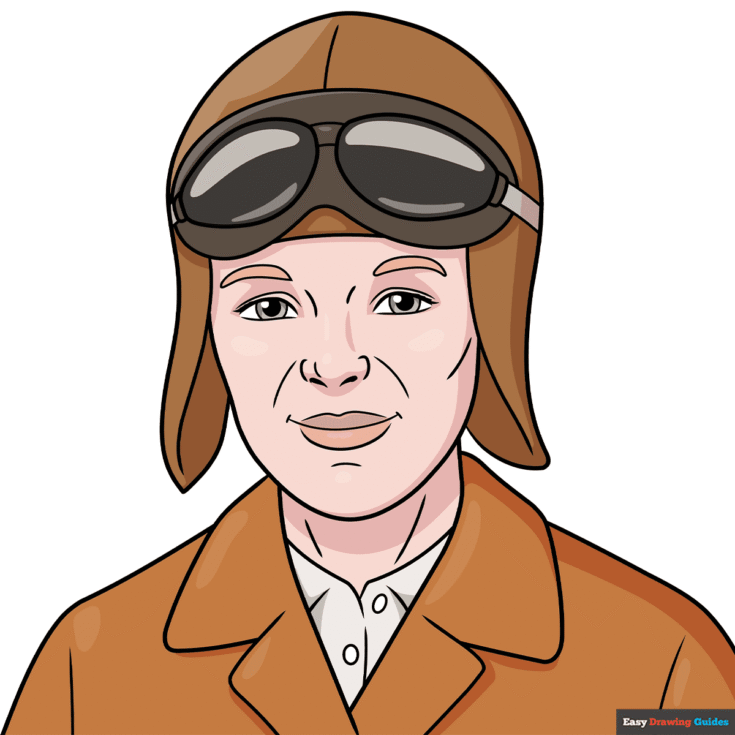 How to Draw Amelia Earhart Featured Image