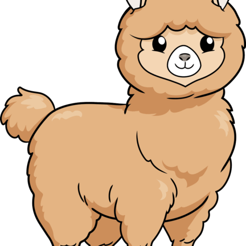How to Draw an Easy Cartoon Alpaca Featured Image