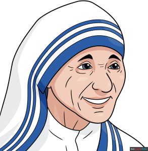 How to Draw an Easy Mother Teresa Featured Image