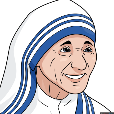 How to Draw an Easy Mother Teresa Featured Image