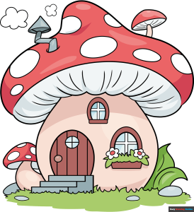 How to Draw an Easy Mushroom House Featured Image