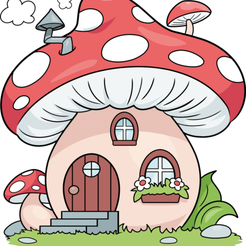 How to Draw an Easy Mushroom House Featured Image