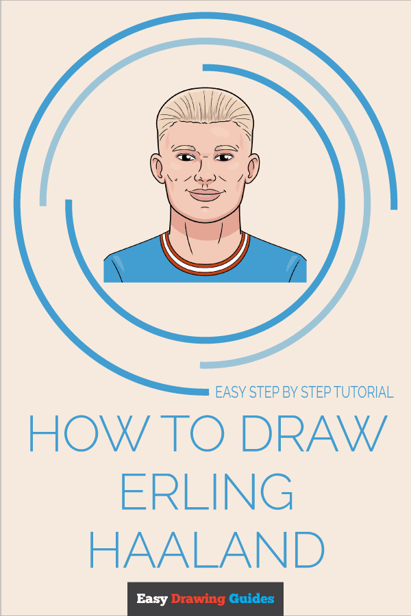 How to Draw Erling Haaland Pinterest Image