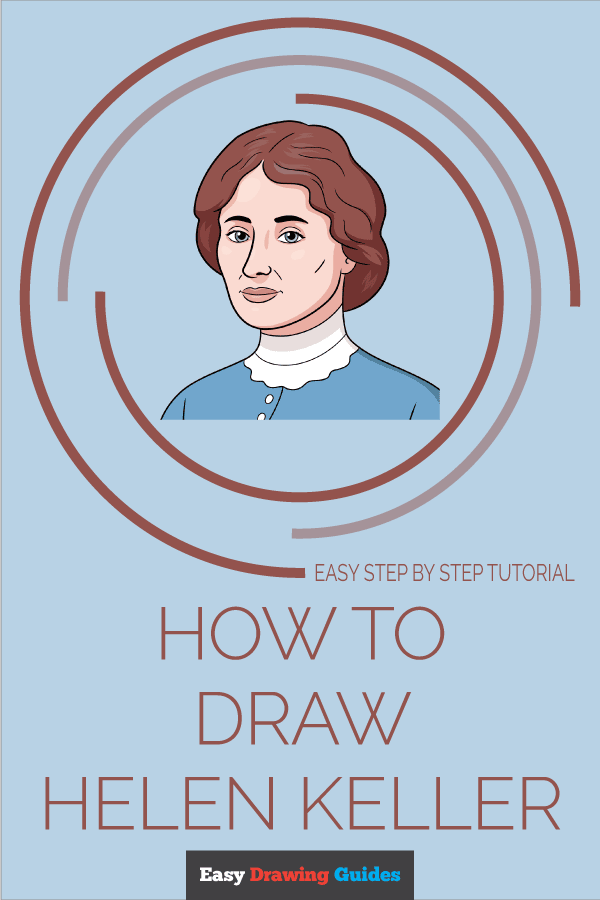 How to Draw Helen Keller Pinterest Image