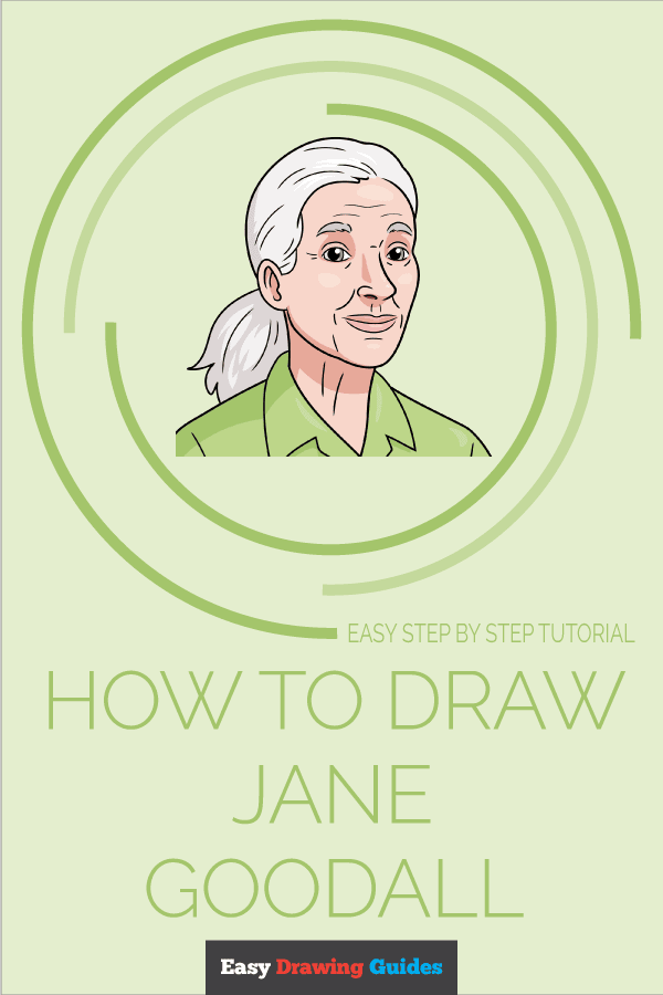 How to Draw Jane Goodall Pinterest Image