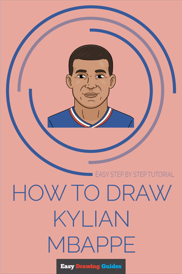 How to Draw Kylian Mbappe Pinterest Image