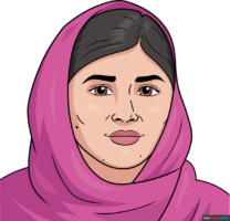 How to Draw Malala Yousafzai