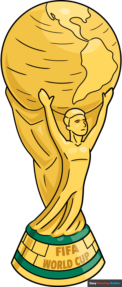 How To Draw The FIFA World Cup Trophy Really Easy Drawing Tutorial