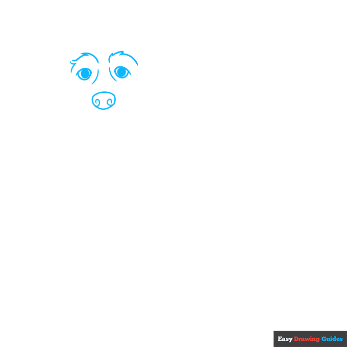 Labradoodle step-by-step drawing tutorial: step 1