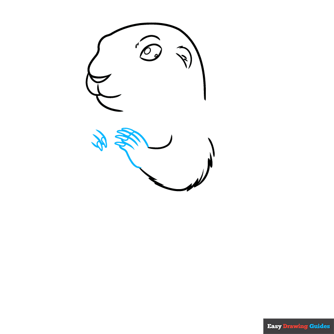 Prairie Dog step-by-step drawing tutorial: step 3