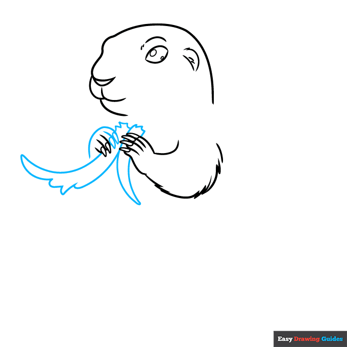 Prairie Dog step-by-step drawing tutorial: step 4