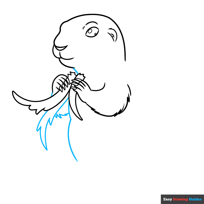 Prairie Dog step-by-step drawing tutorial: step 5